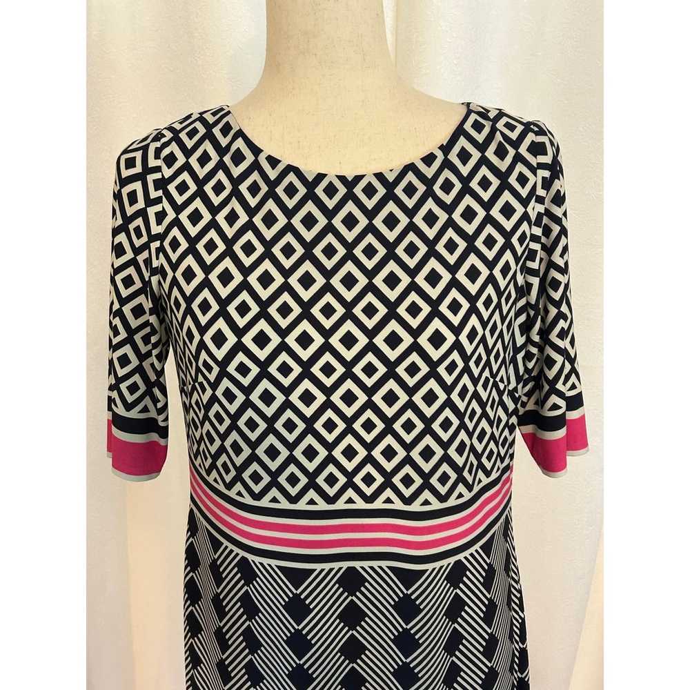 Eliza J Short Sleeve Geometric Shift Dress Pink, … - image 9