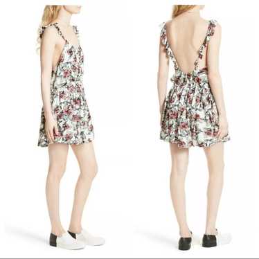 Free People Floral Neutral Dear You Backless Mini… - image 1