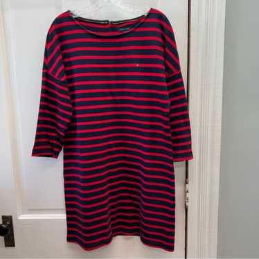 Tommy Hilfiger navy red striped classy heavy knit… - image 1