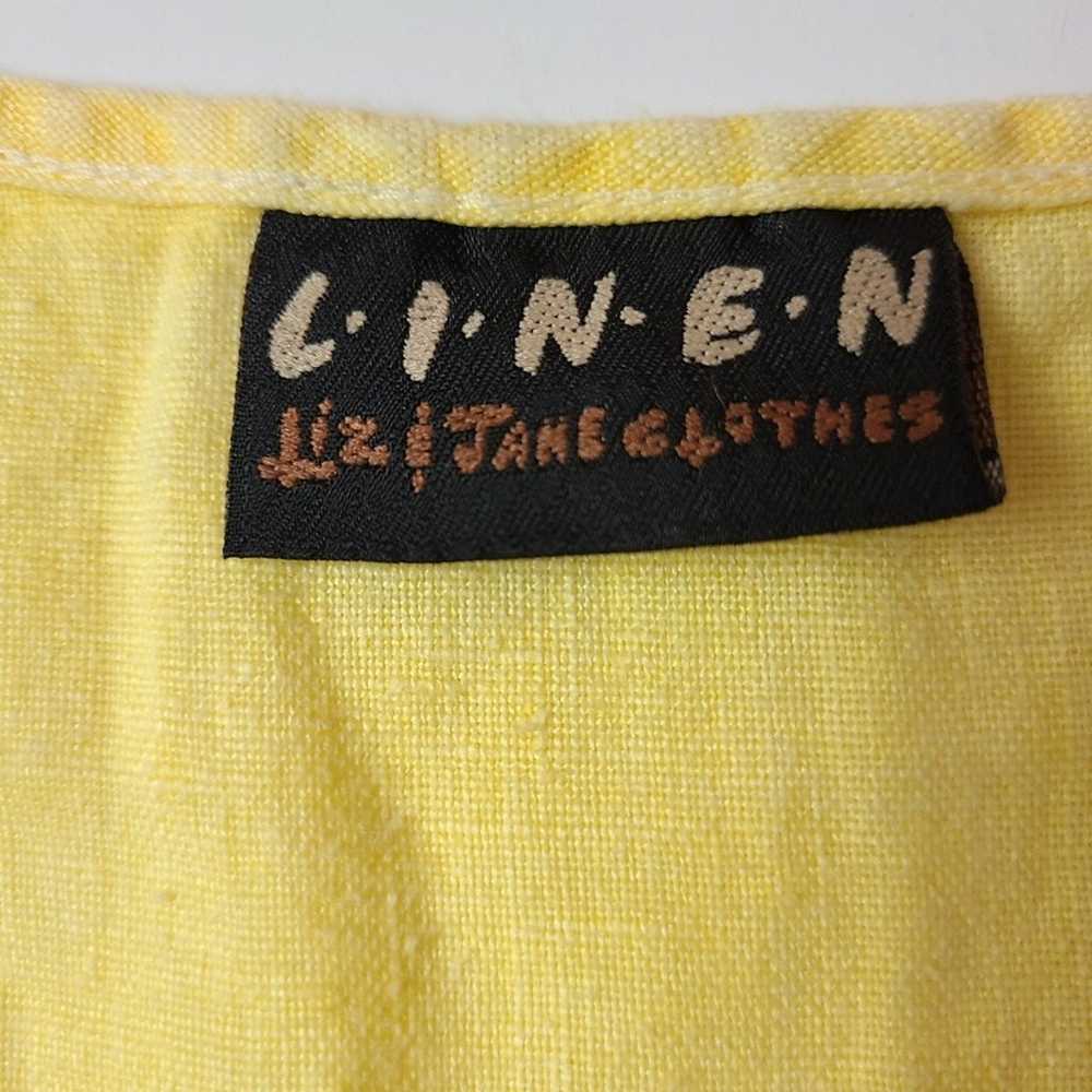 Liz and Jane Yellow Linen Embroidery  Shoes  Slee… - image 5