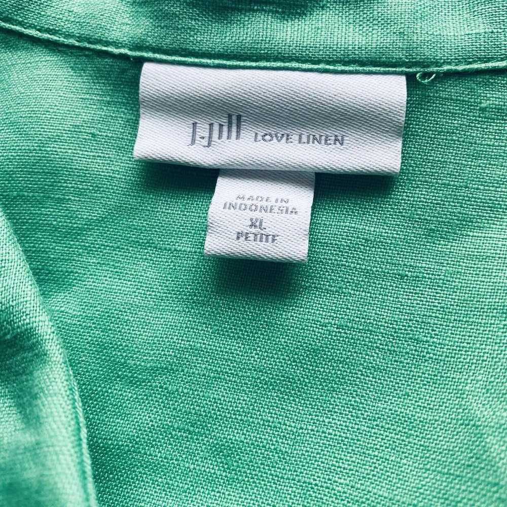 J. Jill Dress XL Green Love Linen Maxi Long Sleev… - image 5