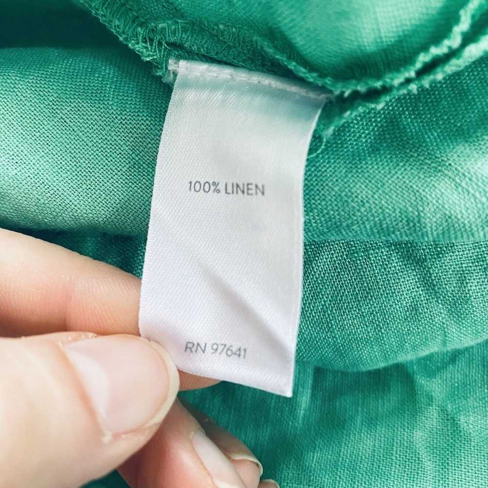 J. Jill Dress XL Green Love Linen Maxi Long Sleev… - image 6