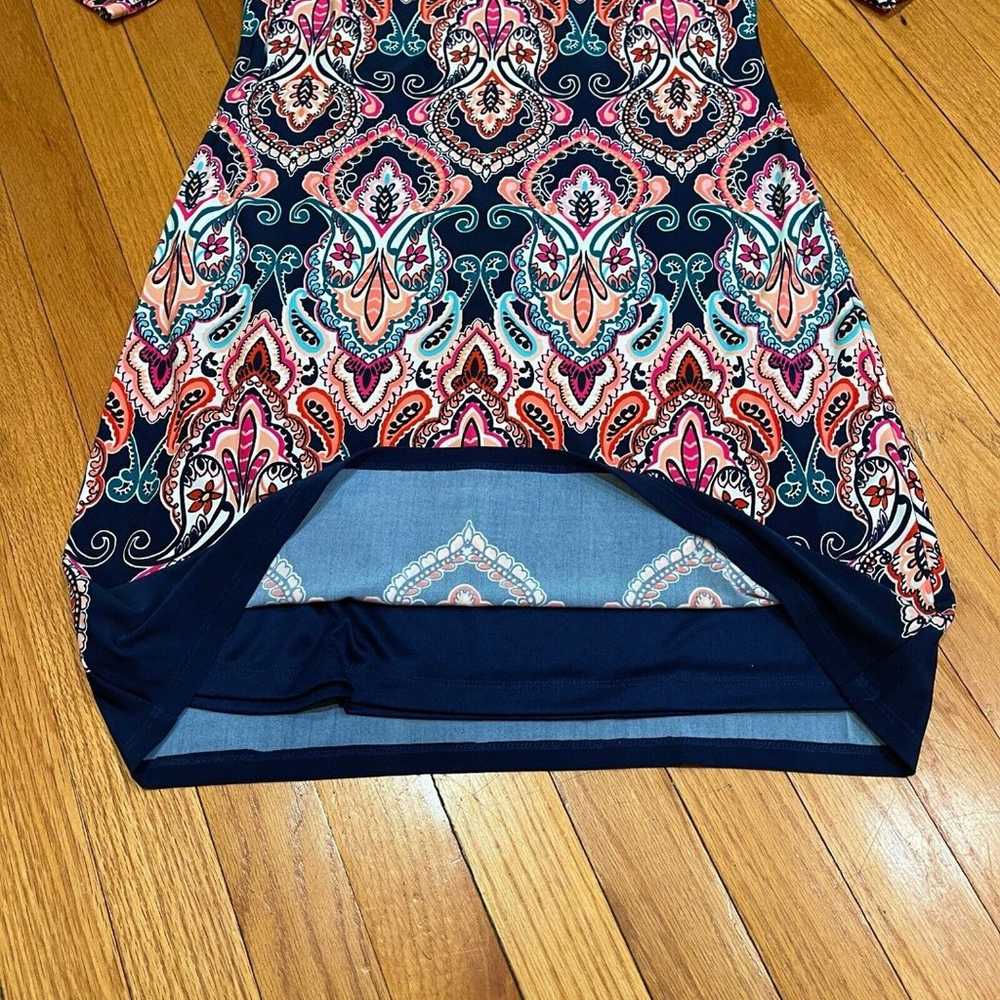 Eliza J Slinky Knit Shift Dress Size 4 Lined Prin… - image 10