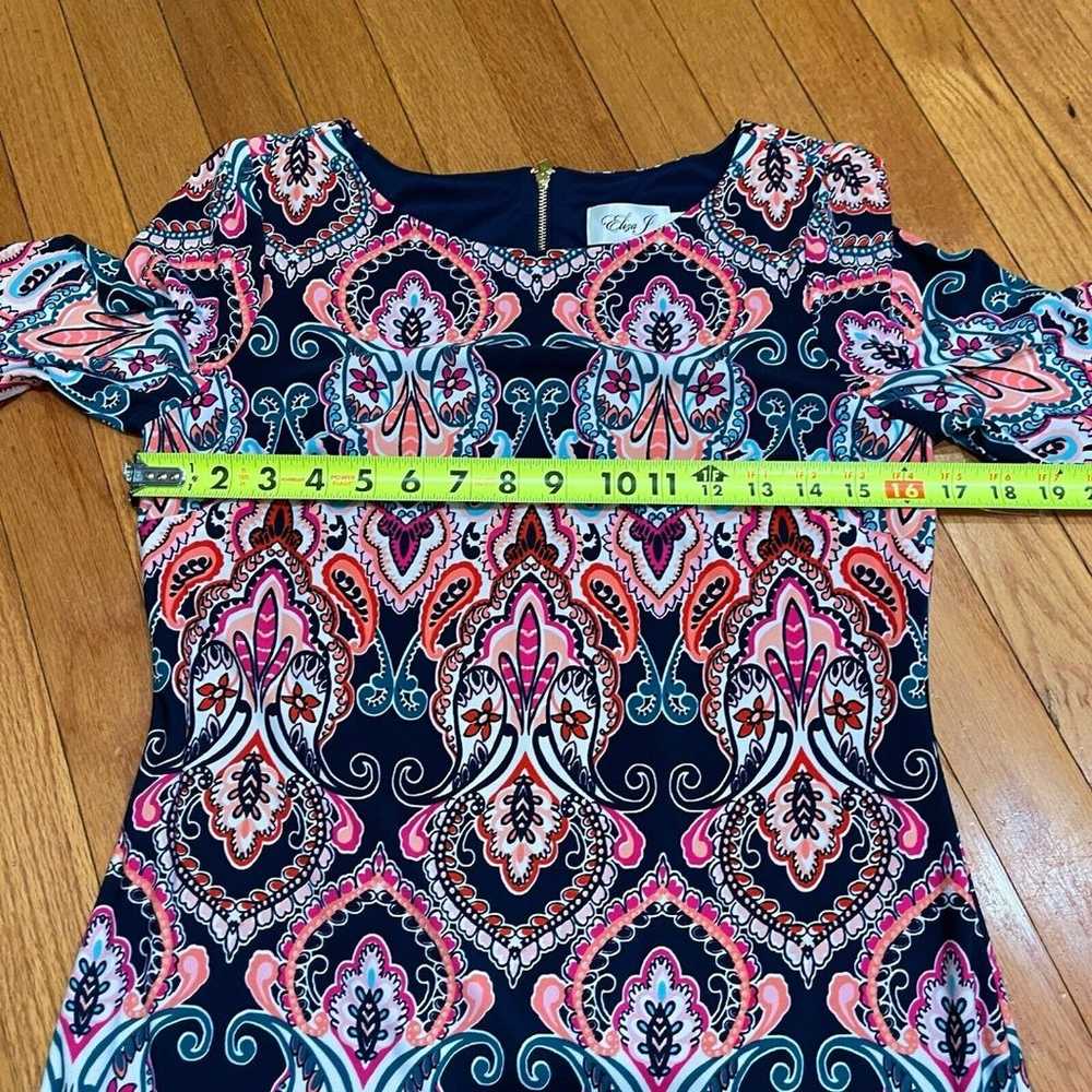 Eliza J Slinky Knit Shift Dress Size 4 Lined Prin… - image 7