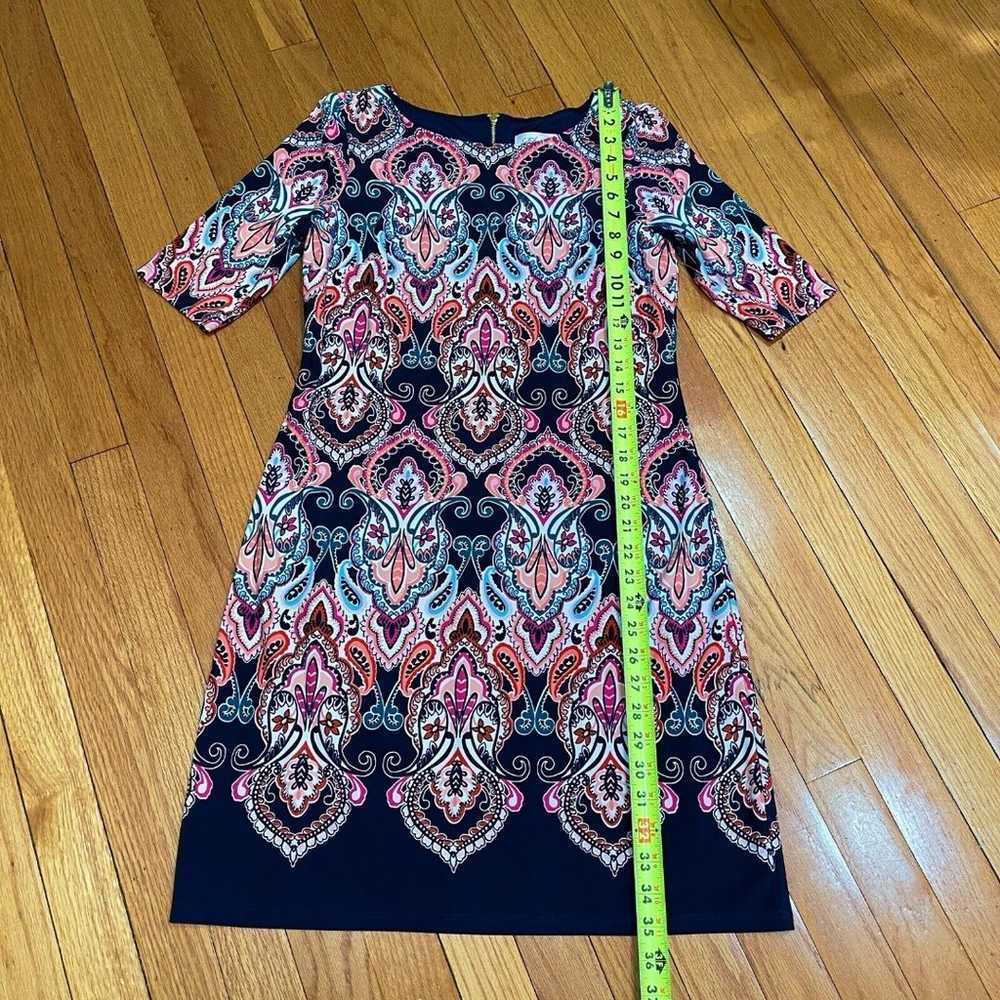 Eliza J Slinky Knit Shift Dress Size 4 Lined Prin… - image 8