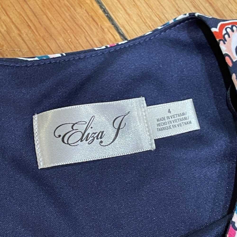 Eliza J Slinky Knit Shift Dress Size 4 Lined Prin… - image 9