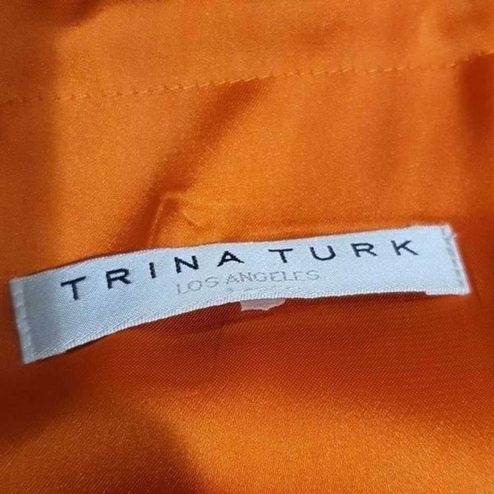 Trina Turk silk party dress orange see measuremen… - image 10
