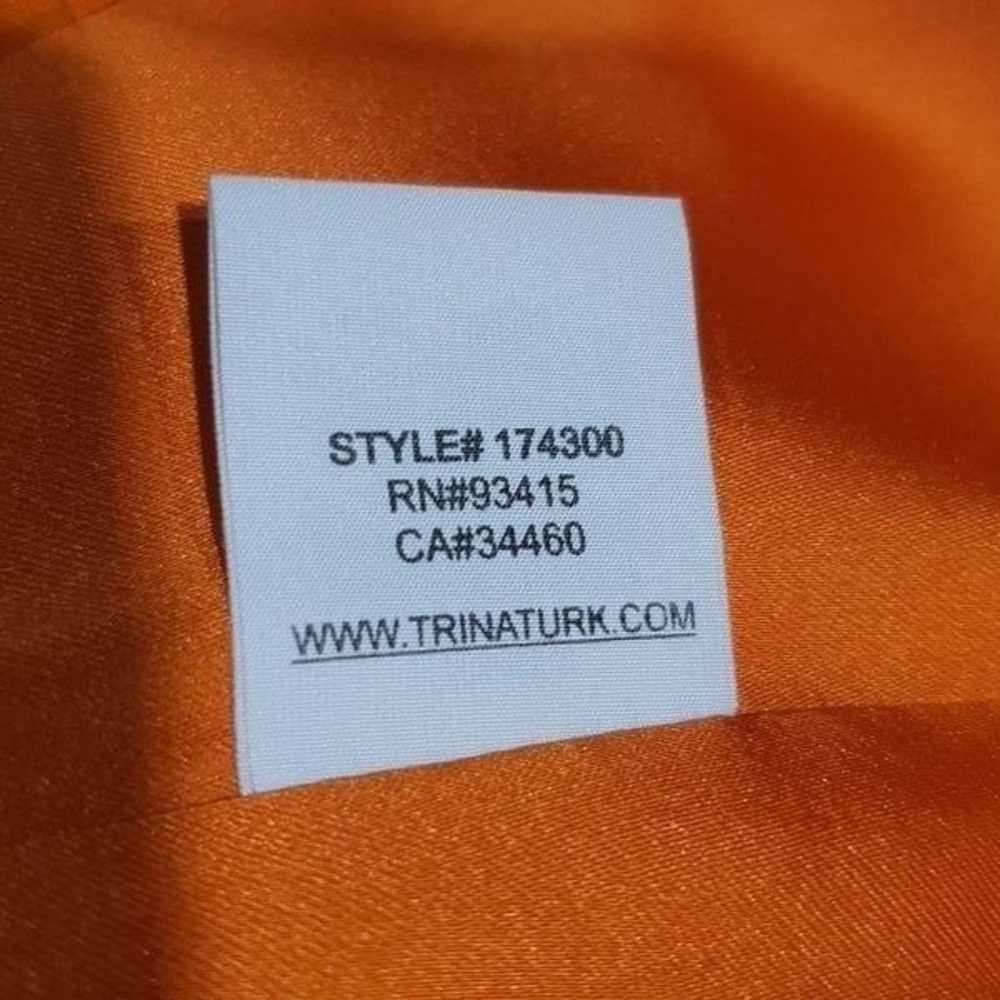 Trina Turk silk party dress orange see measuremen… - image 11