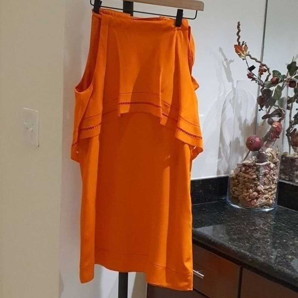Trina Turk silk party dress orange see measuremen… - image 1