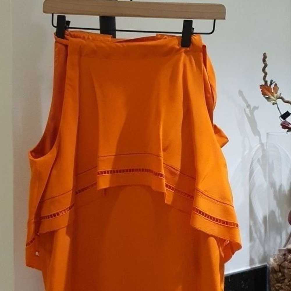 Trina Turk silk party dress orange see measuremen… - image 2