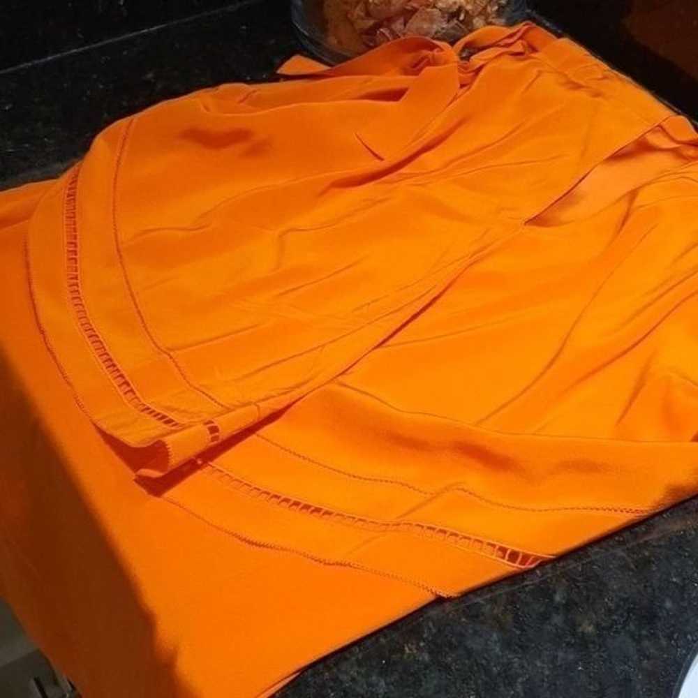 Trina Turk silk party dress orange see measuremen… - image 6