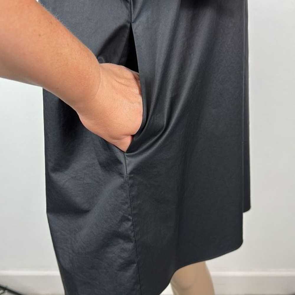 Tibi Black Cotton Cold Shoulder 3/4 Sleeve Mini D… - image 3
