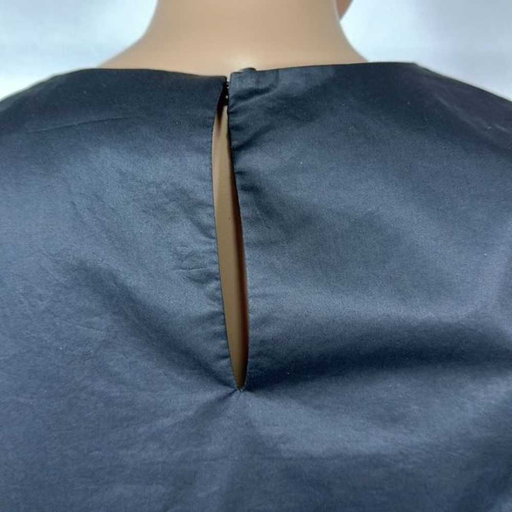 Tibi Black Cotton Cold Shoulder 3/4 Sleeve Mini D… - image 5