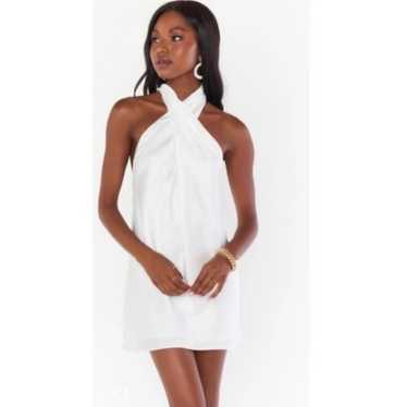 Show Me Your MuMu Jasmine Halter Mini Dress Ivory… - image 1