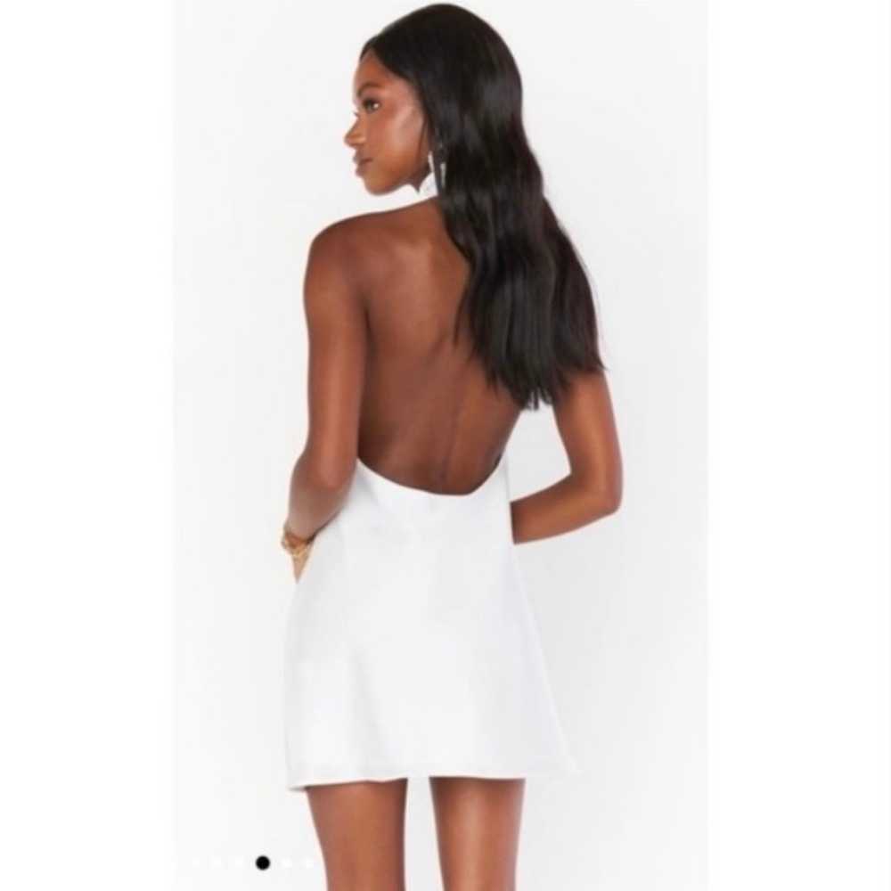 Show Me Your MuMu Jasmine Halter Mini Dress Ivory… - image 7