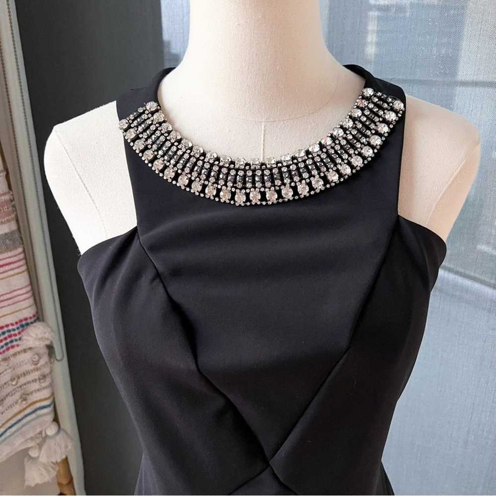 Zara Black Rhinestoned Neck Sleeveless Midi Dress… - image 2
