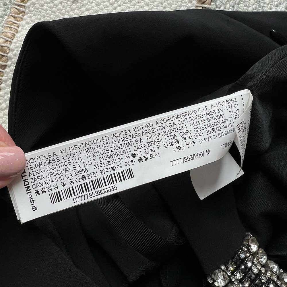 Zara Black Rhinestoned Neck Sleeveless Midi Dress… - image 9