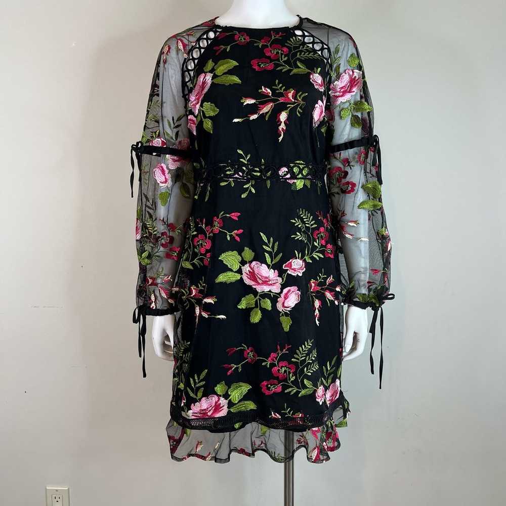 Asos Maternity Rose Embroidered Shift Floral Dress - image 7