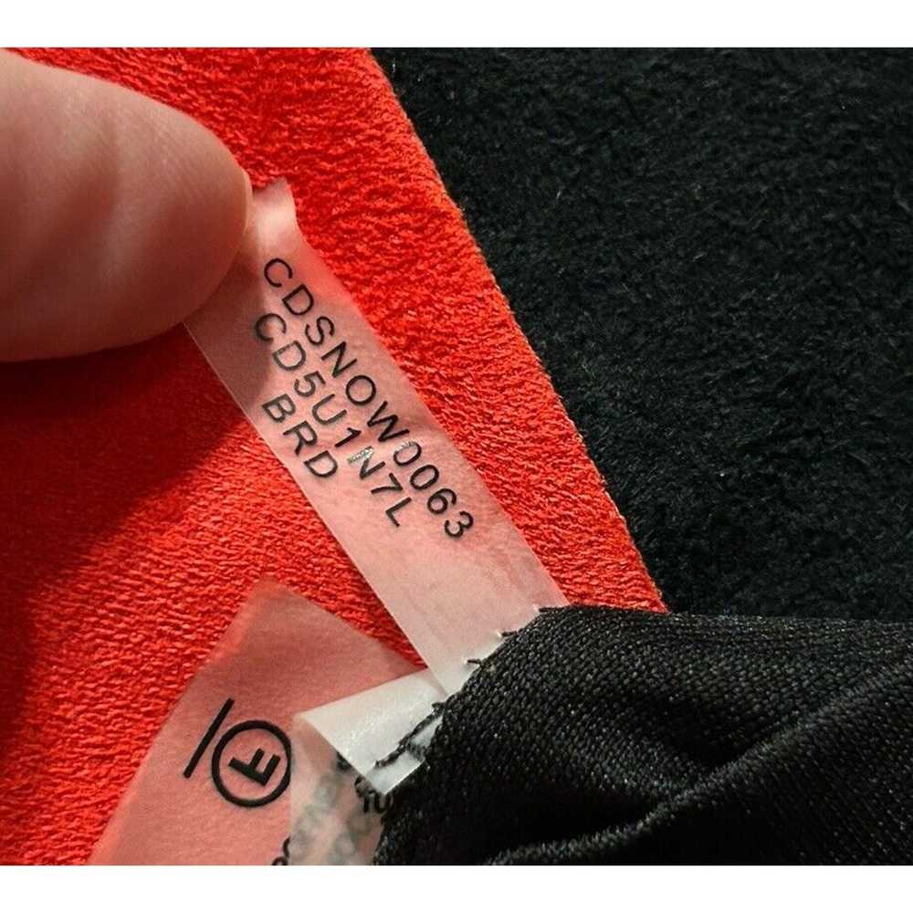 Calvin Klein Red & Black Sheath Dress Zipper Faux… - image 7