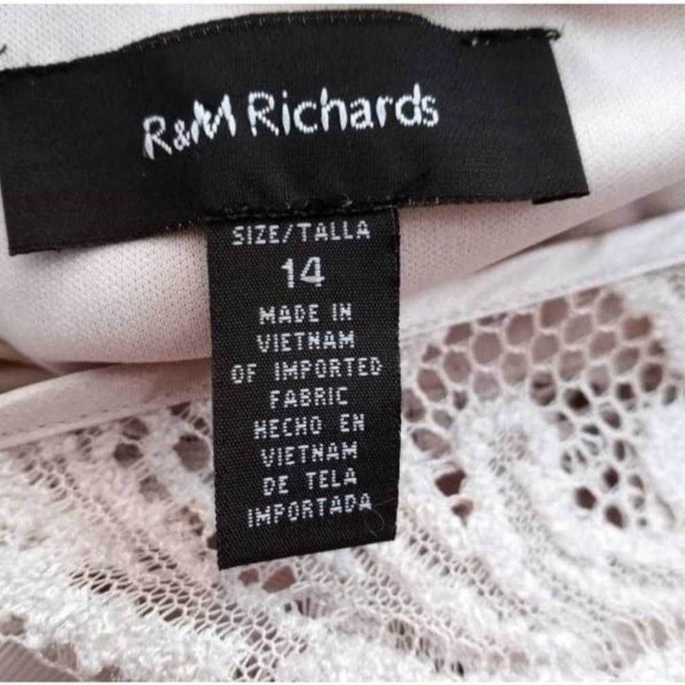 R&M RICHARDS CREAM/BEIGE LACE DRESS SZ.14 EUC. - image 6