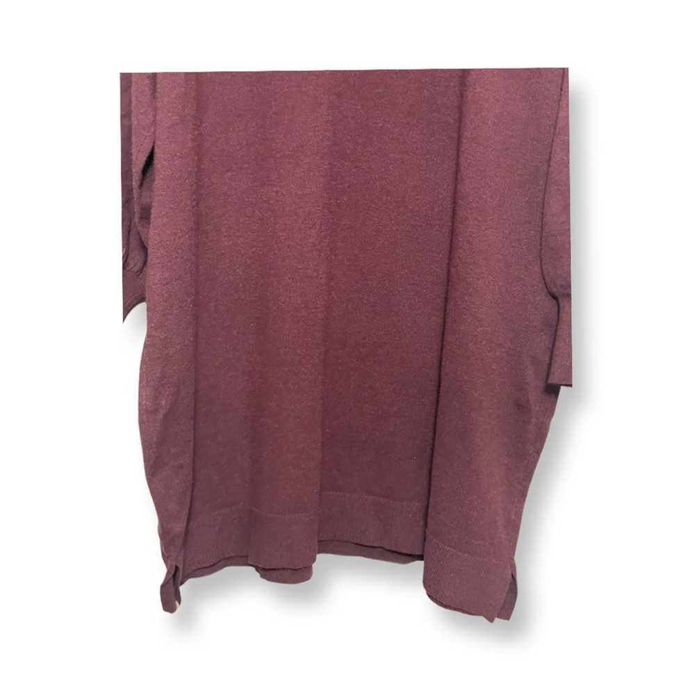 Bb Dakota Womens Sweater Dress Red Burgundy Slit … - image 3