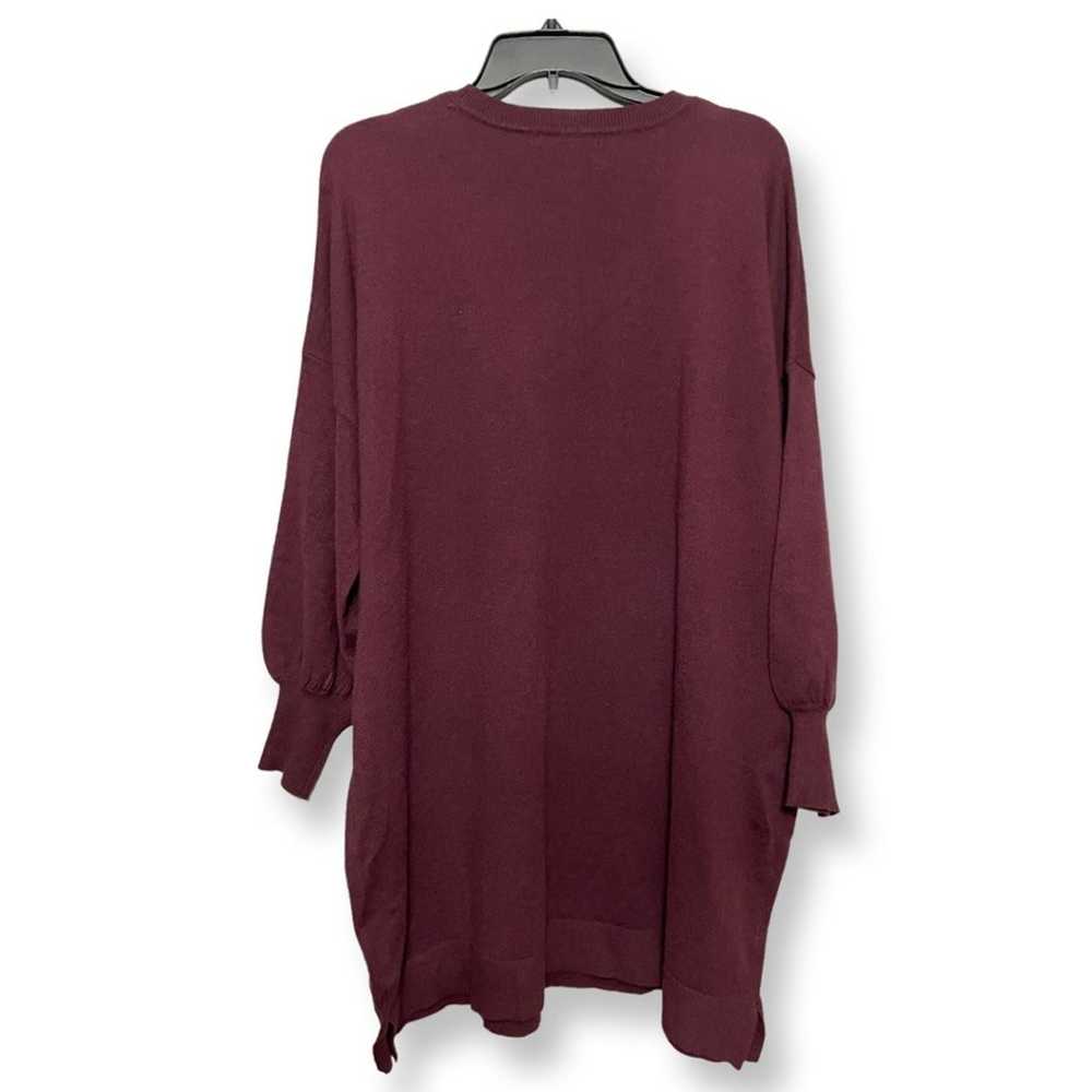 Bb Dakota Womens Sweater Dress Red Burgundy Slit … - image 4