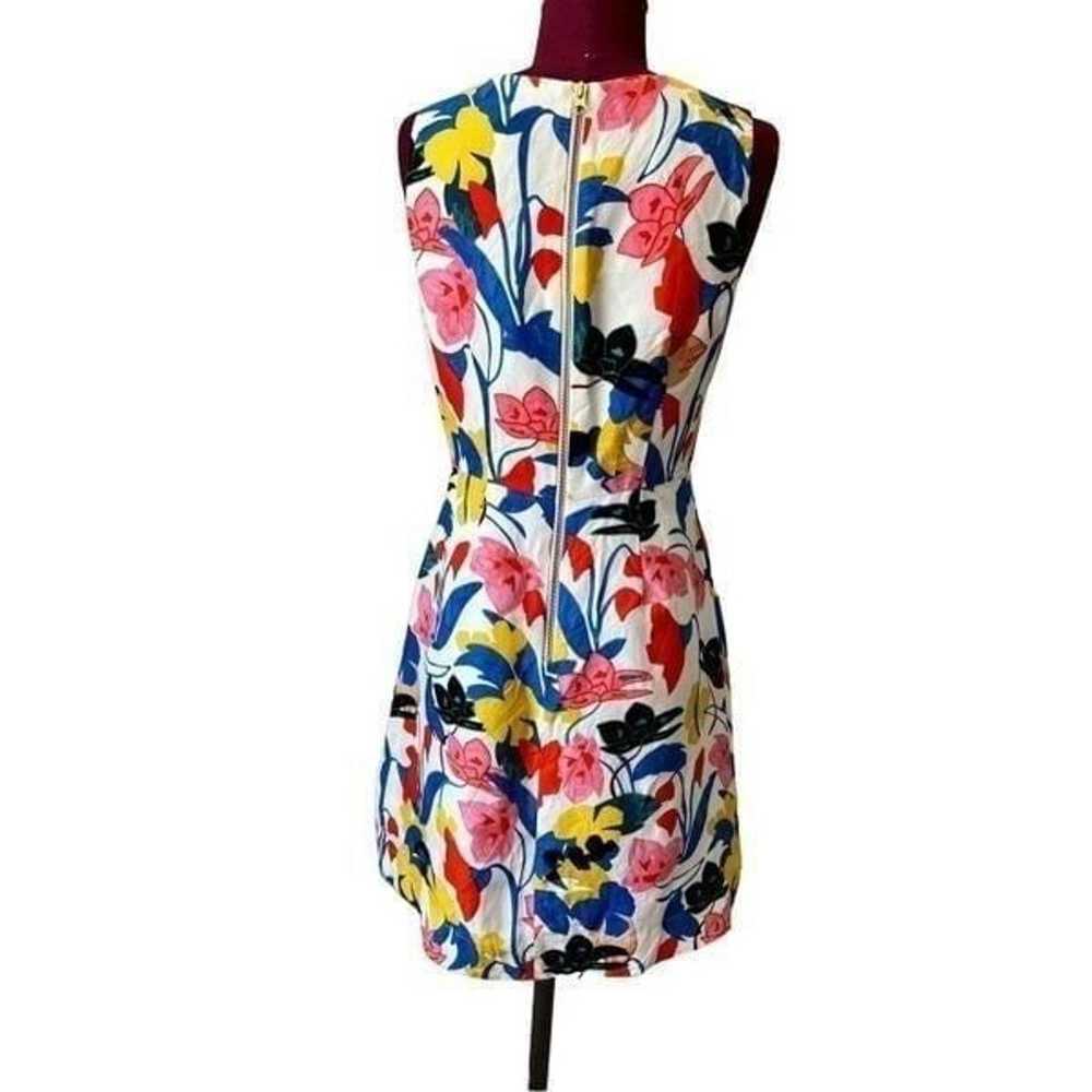 J.Crew Women's White Floral Colorful Sleeveless D… - image 5
