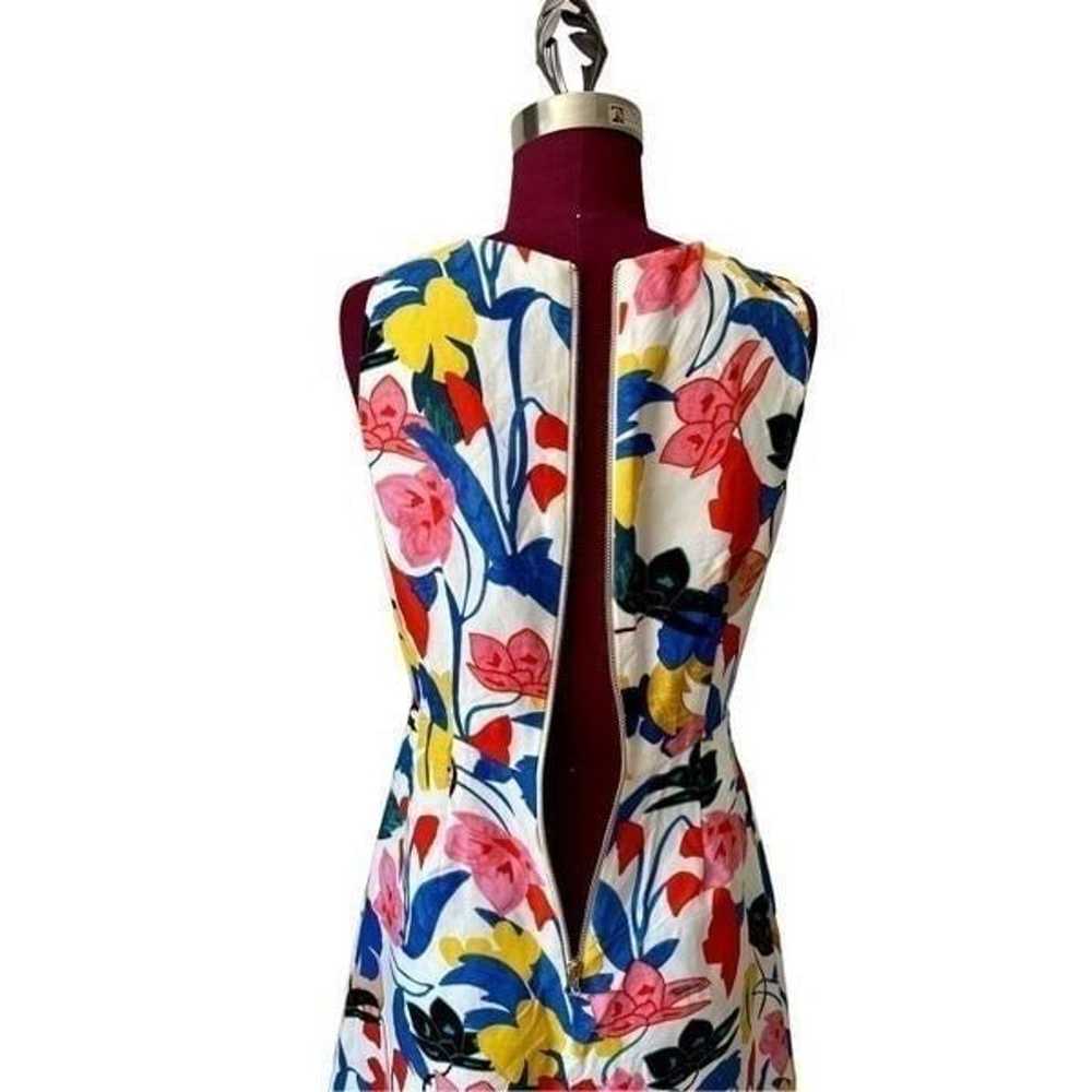 J.Crew Women's White Floral Colorful Sleeveless D… - image 9