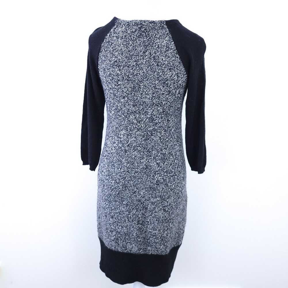 Ann Taylor Loft Fact Sweater Dress Black White, S… - image 3