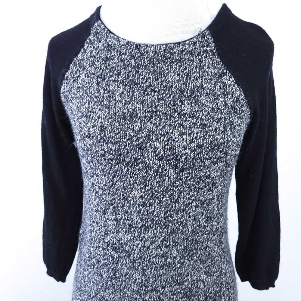 Ann Taylor Loft Fact Sweater Dress Black White, S… - image 6