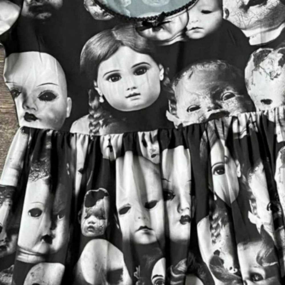 Dolls kill Creepy Baby Doll Head Dress Goth - image 3