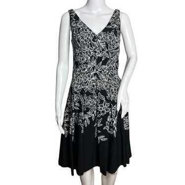 Lauren Ralph Lauren Dress Womens 4 Black White Fi… - image 1