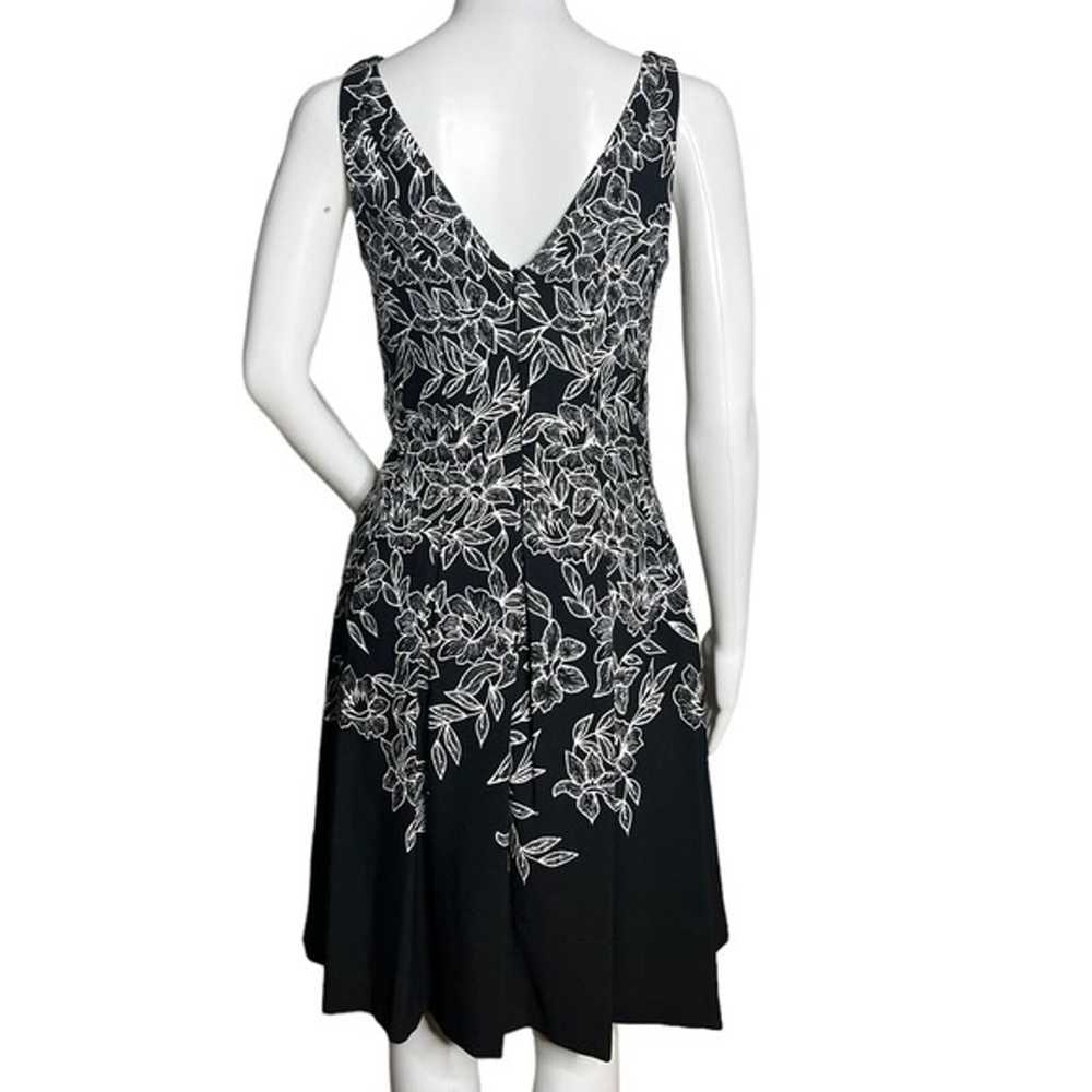 Lauren Ralph Lauren Dress Womens 4 Black White Fi… - image 3