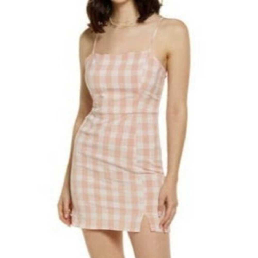 A BP Womens Pink White Checkered Gingham Plaid St… - image 2
