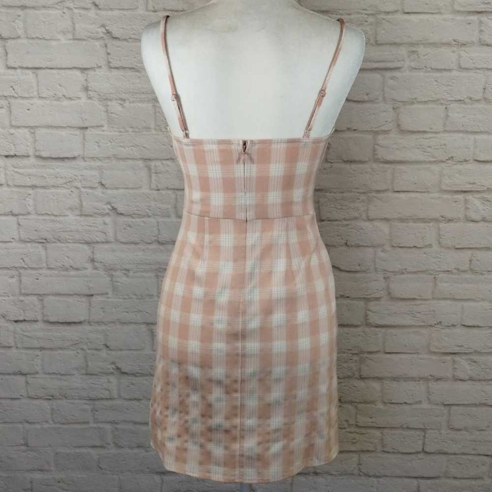 A BP Womens Pink White Checkered Gingham Plaid St… - image 6