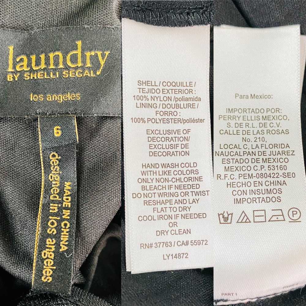 Laundry by Shelli Segal Dress Lace 6 Black Short … - image 7