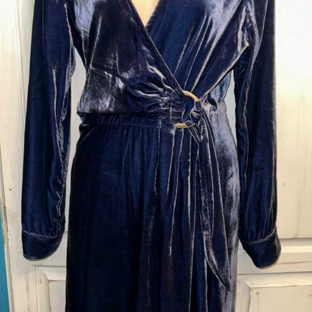 NWOT Maeve blue velvet dress size 8 - image 2