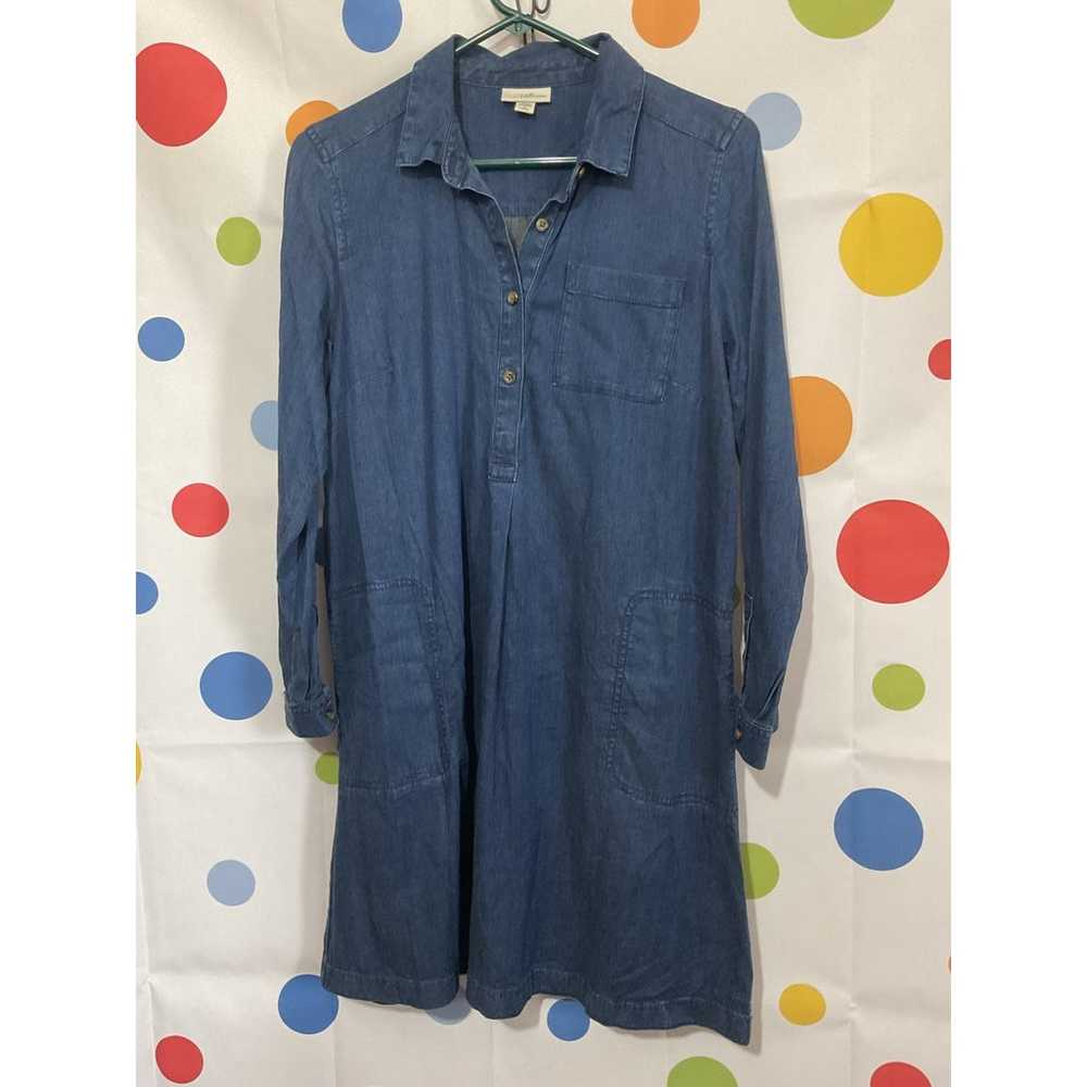 J. Jill Denim Dress Size Small Petite Pocket Front - image 6