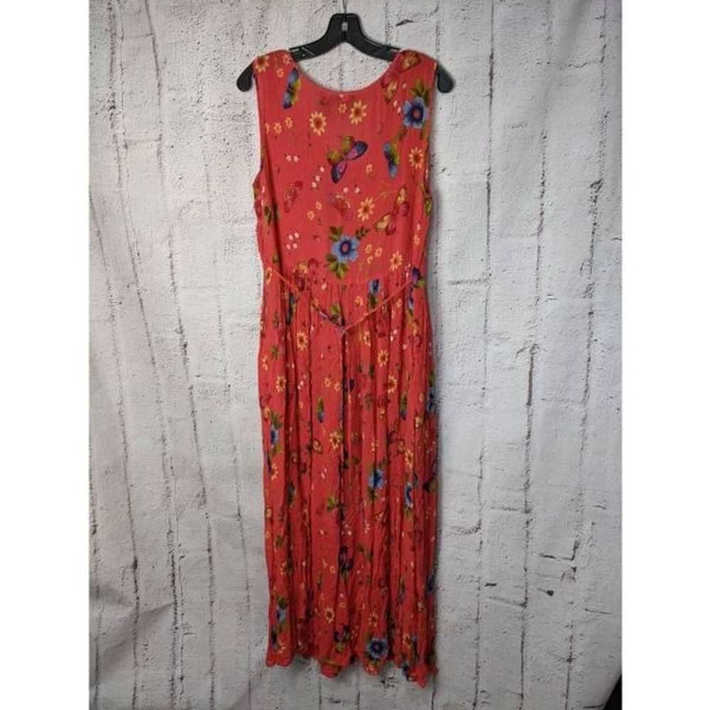 Bila Y2K Butterfly Floral Button Front Midi Maxi … - image 3