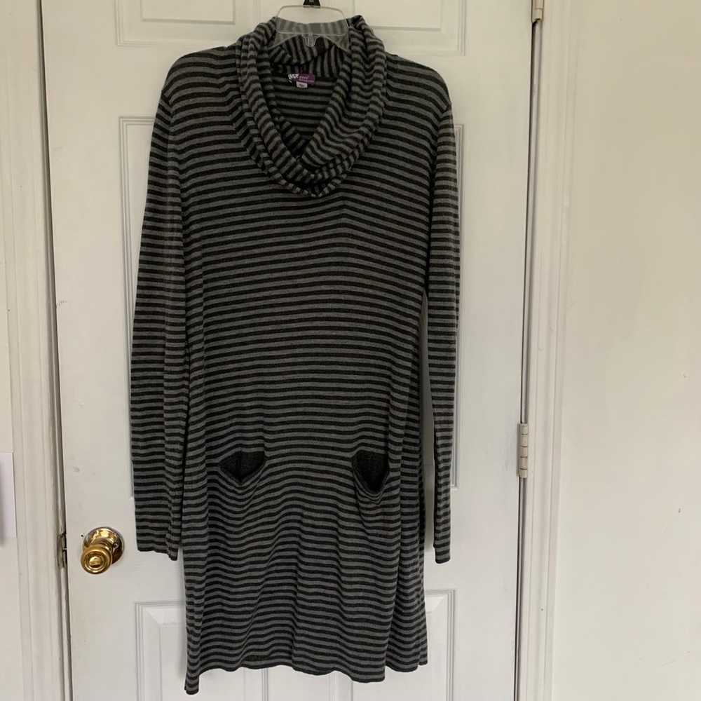 Zinni by Garnet Hill XL Gray Sweater Dress Wool B… - image 1