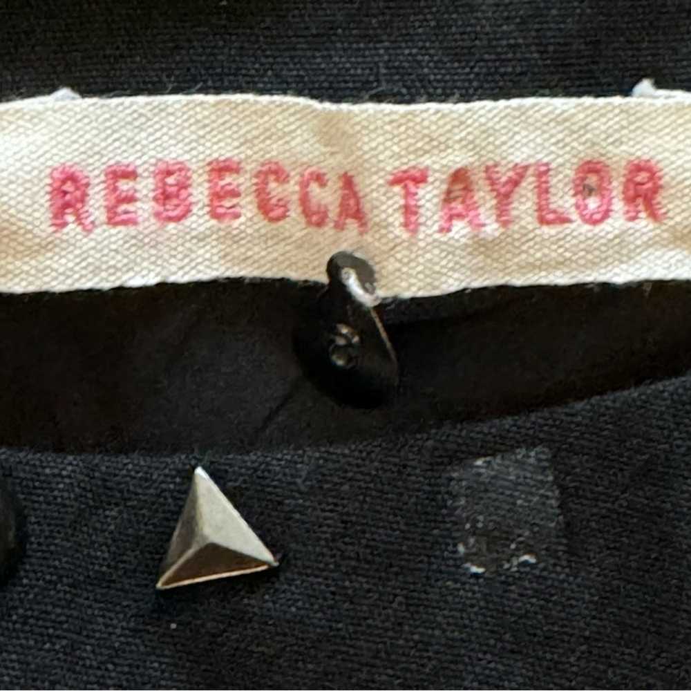 Rebecca Taylor black linen blend knee length stud… - image 2