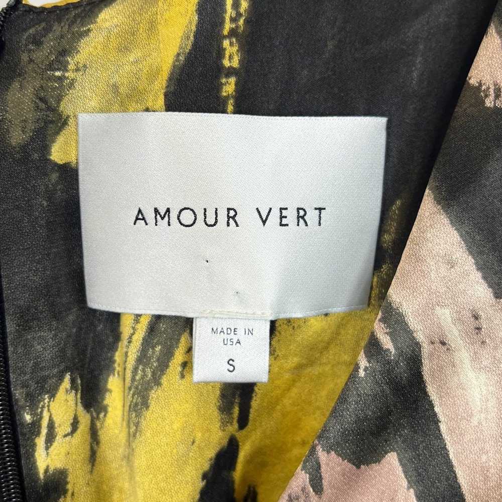 Amour Vert Silk Mini Dress Size Small Abstract Pr… - image 11