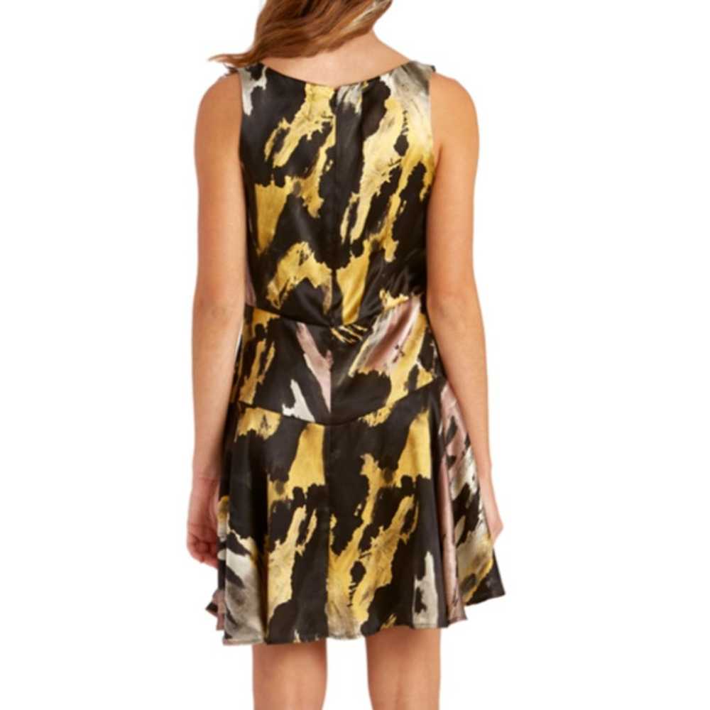 Amour Vert Silk Mini Dress Size Small Abstract Pr… - image 3