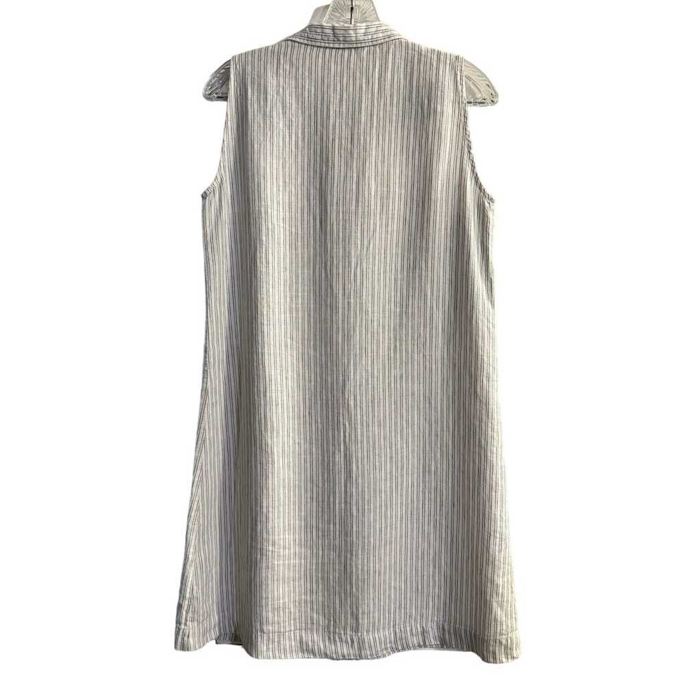 Garnet Hill Linen Blend Striped Mini Shirt Dress … - image 2