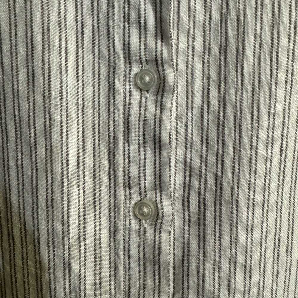 Garnet Hill Linen Blend Striped Mini Shirt Dress … - image 4