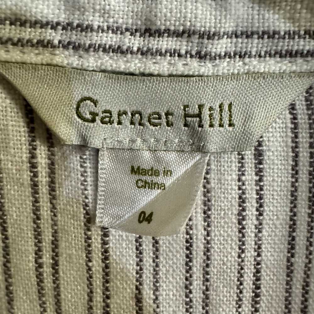 Garnet Hill Linen Blend Striped Mini Shirt Dress … - image 5