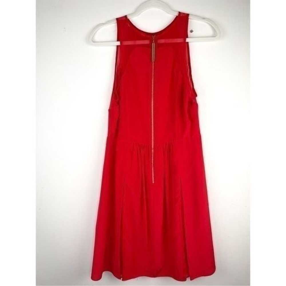 Rebecca Taylor Womens Red Silk Pleated Fit & Flar… - image 12