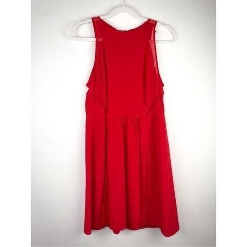 Rebecca Taylor Womens Red Silk Pleated Fit & Flar… - image 3