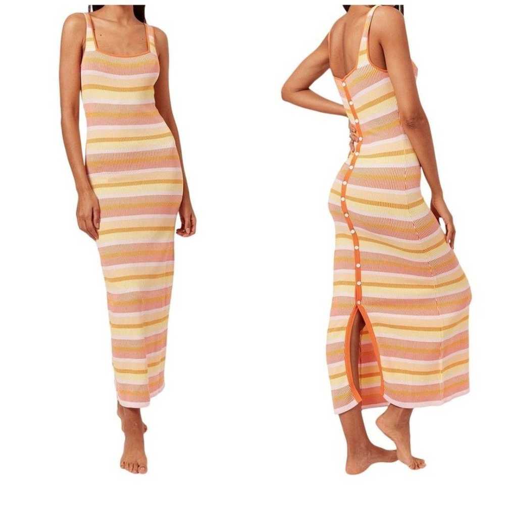 Solid & Striped orange and yellow Kimberley Dress… - image 1
