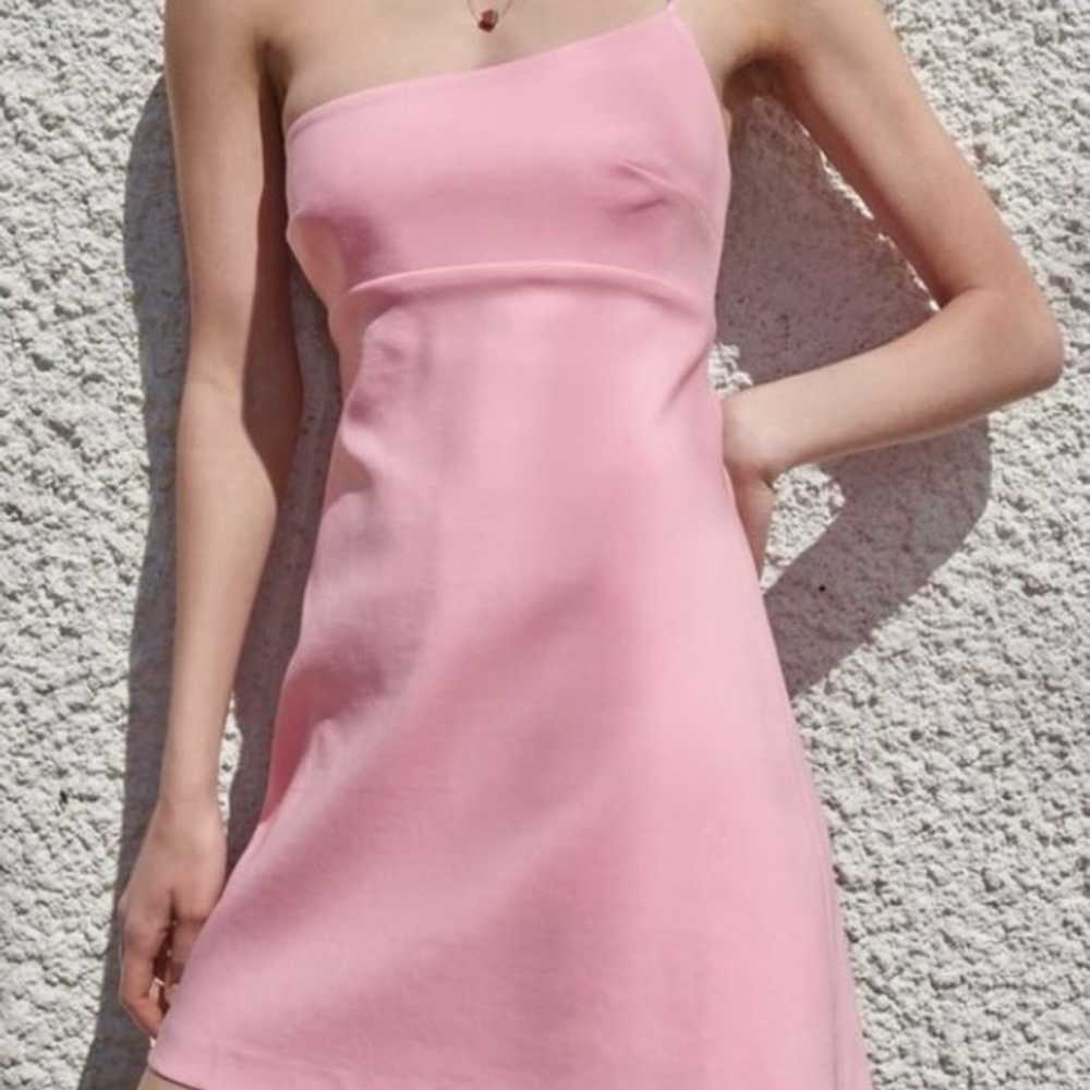ZARA Pink Asymmetrical Mini Dress - image 2
